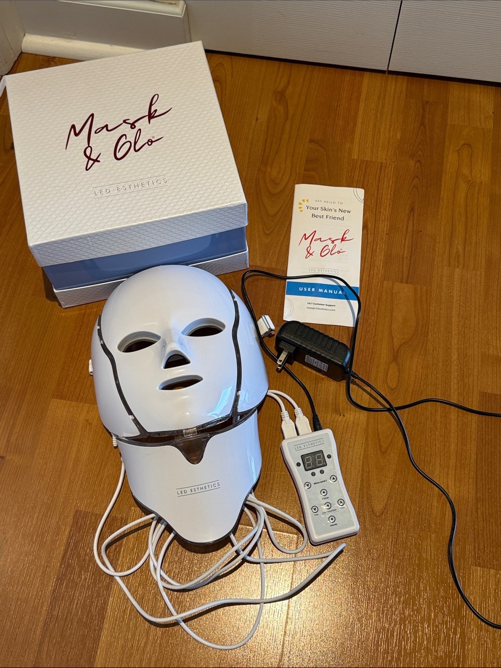 Mask and Glo LED Light Therapy Mask for Face and Neck- Red Light Therapy